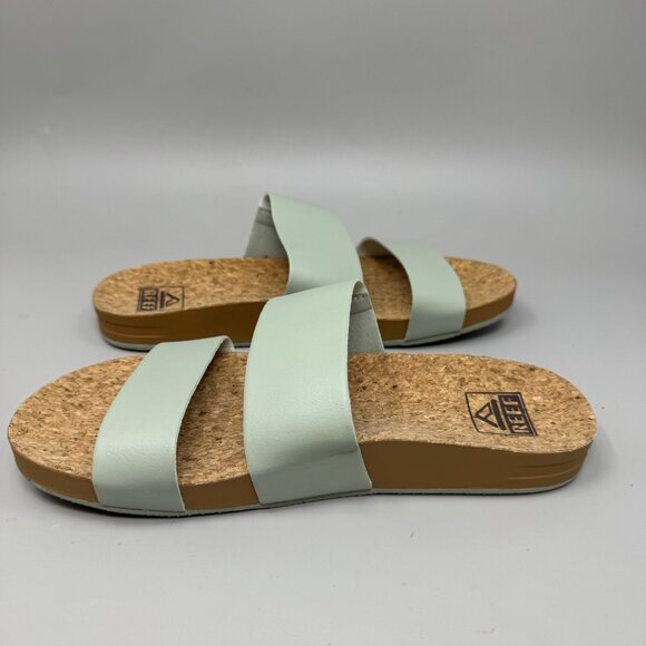 Reef Cushion Vista Women’s Slide Sandals- Comfort Size 6 Green Teal - Picture 2 of 9